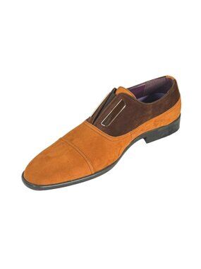 After Midnight 6593 Men's Scotch/Ch Brown Faux Suede Slip On Dress Shoes